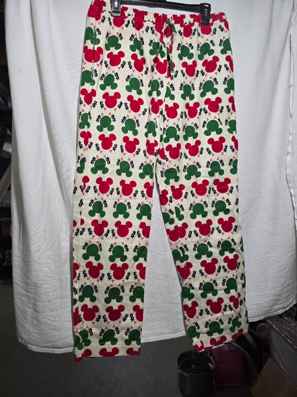 Hanna Andersson Disney Collection Mickey Mouse Holiday Icon Women M Holly Pajama